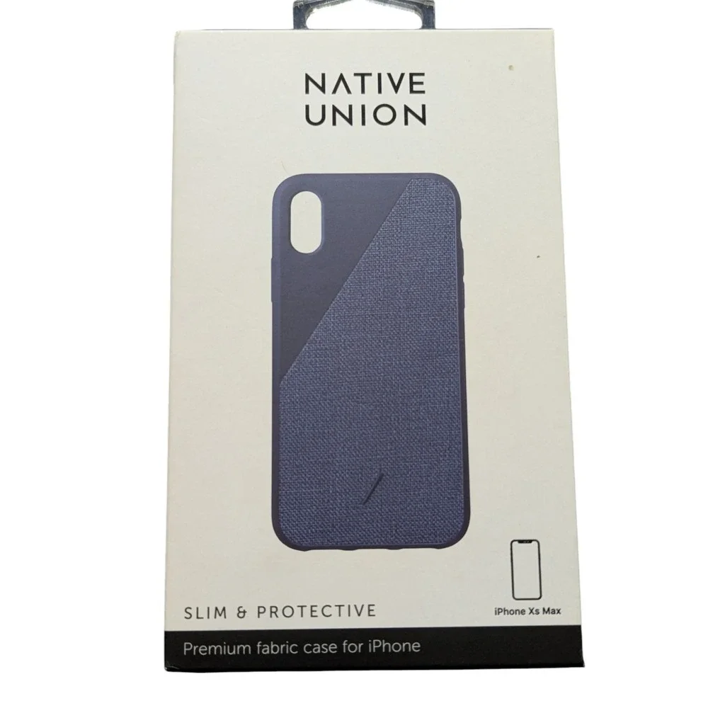 B7. Native Union Click Canvas Case For iPhone Xs Max - In Blue